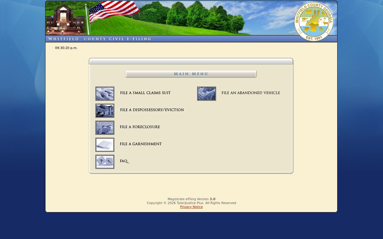 Whitfield County active warrants Magistrate filing interface