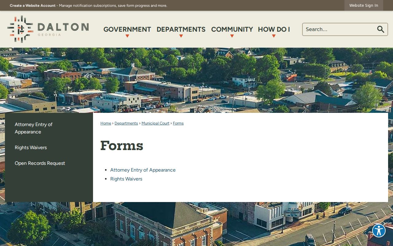 Dalton warrant records open records request form