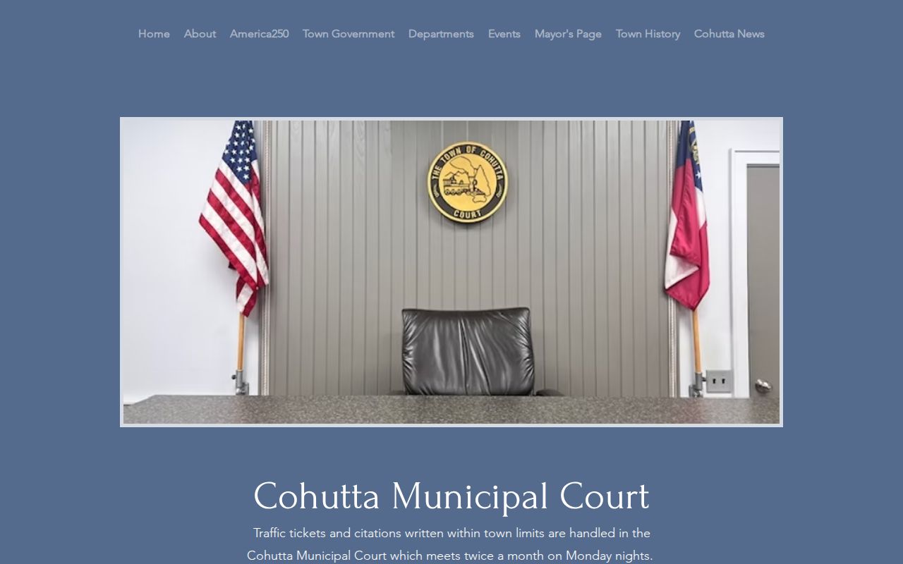 Cohutta warrant records and Municipal Court information
